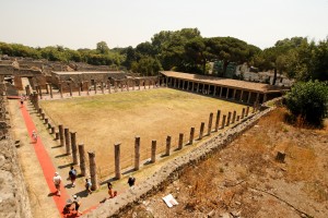 Gladiator ludus in pompeii, italy